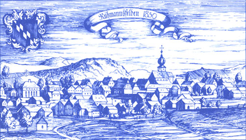 Alte Ansicht von Ruhmannsfelden (1850)